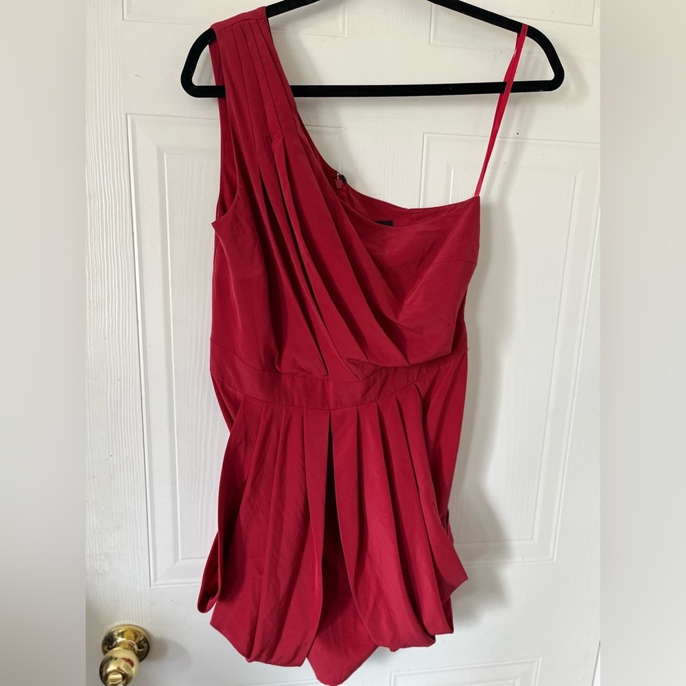 GESTUZ Red One shoulder mini dress